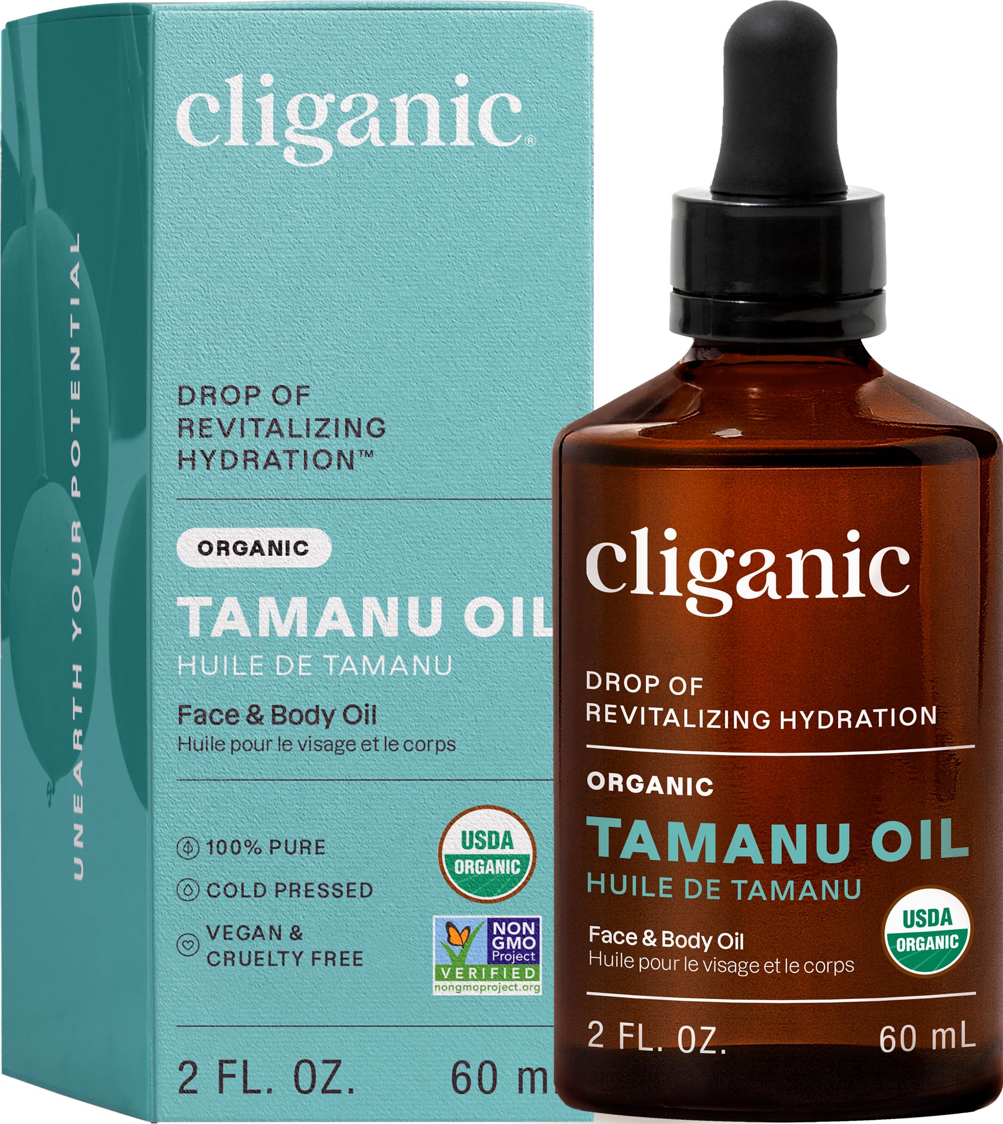 F【2個セットでお買い得×100ml】タマヌオイル／USDAオーガニック Amazon.com: Cliganic USDA Organic Tamanu Oil, 100% Pure - For Face